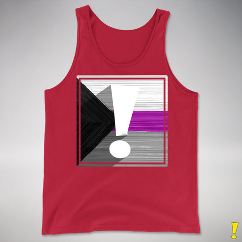 Demisexual Pride Flag Exclamation Point Premium Tank Top - Red